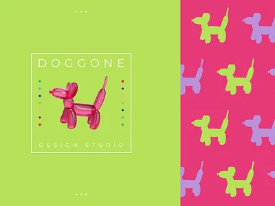 Doggone Design Studio – Pop Art Identity for Quirky Home Decor balloon dog bold colors brand branding colorful branding creative packaging decor design studio identity fun branding graphic design home decor branding logo design modern branding playful design pop art visual identity