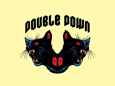 Double Down branding cat design graphic design illustration illustrator logo vector