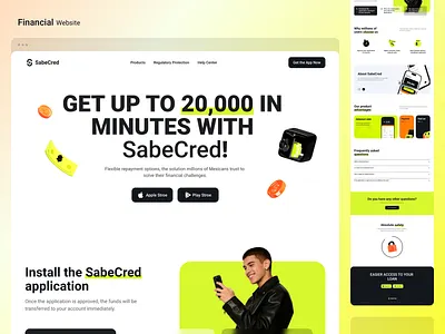 Financial Website 3d banking branding finance finances financial payment ui uiux ux wallet web website