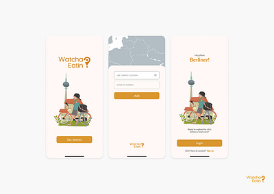 Watch Eatin Food Ordering App app berlin food graphic design illustration product ui ux