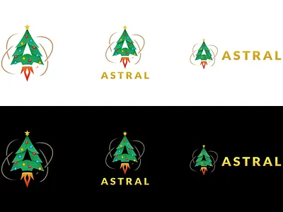 Astral Guild Logo (Themed Variants) a astral brand branding gaming guild lockup logo rocket stylized symbol themed variant