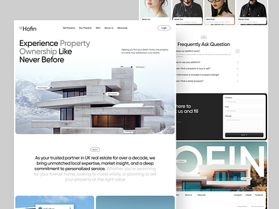HOFIN - Real Estate About Page about about page building clean home homepage house landing page real estate real estate landing page real estate website rent ui web web design website website design