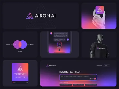 Airon AI Logo, Branding & UI – Artificial Intelligence, AI Logo ai ai assistant ai companion ai logo app artificial intelligence brand identity branding chatbot chatgpt conversational ai copilot logo modern saas smart assistant software startup tech ui