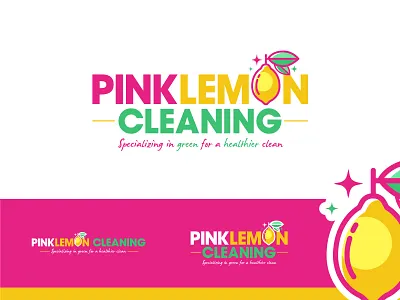 Pink Lemon Cleaning Logo shine