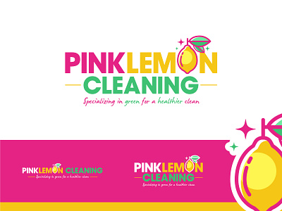 Pink Lemon Cleaning Logo shine