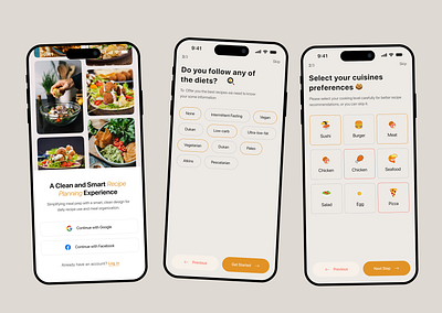 CookBook – Onboarding Screen Mobile app app screen design cook onboarding cook recipe app cookbook app cookbook onboarding cooking app cooking recipe food app food cooking food recipe app mobile onboarding onboarding onboarding design recipe recipe onboarding splash splash screen travel onboarding welcome welcome screen