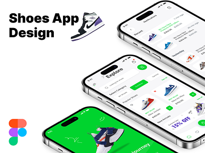 Shoes App Design animation branding design figma graphic design illustration motion graphics ui vector