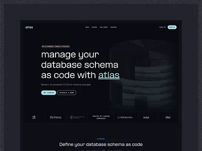 Schema Management UI ai blackbg clean dashboard databse devtools flat hero landing minimal promo saas schema shadcn shadcnui tailwind