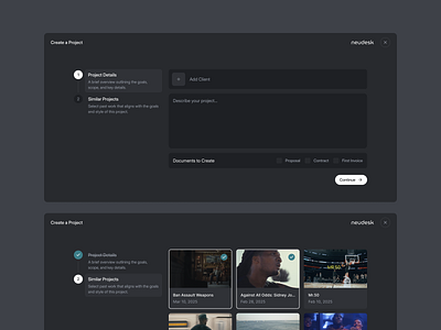Project Creation Workflow clean dashboard file uploader flat layoutflow minimal onboarding saas shadcn shadcnui stepper tailwind wizard
