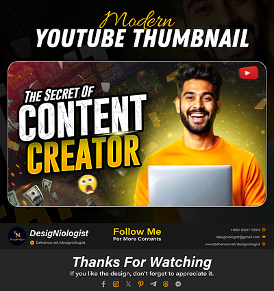 Youtube Thumbnail Design branding corporate design graphic design illustration templet thumbnail thumbnail design youtube youtube thumbnail design
