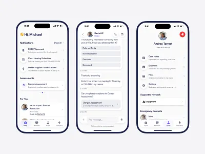 Mobile App UI Layout chat clean dashboard flat ios minimal saas shadcn shadcnui tailwind