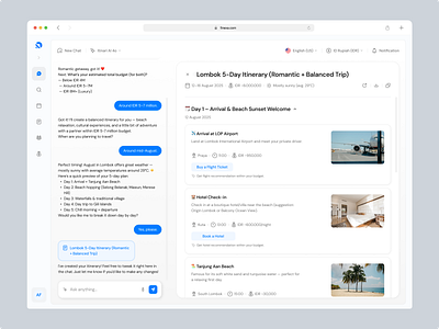 AI Travel Planner Dashboard - Travel Itinerary activity planner ai ai travel artificial intelligence booking management daily planner dashboard itinerary generator minimalist route optimization travel travel guides travel itinerary travel planner travel tech trip management trip organizer uidesign uxdesign website