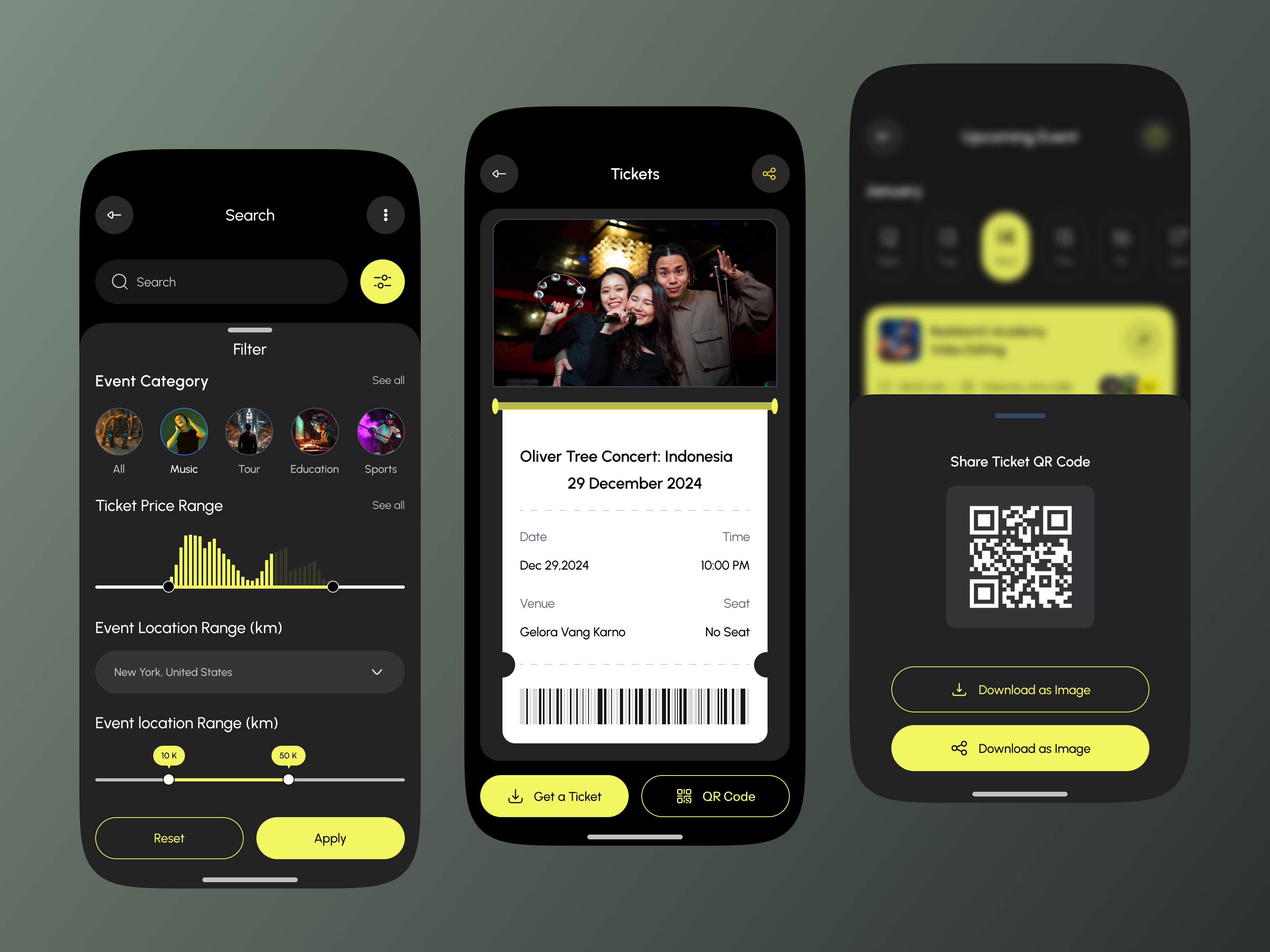 Example of Event Management App Design