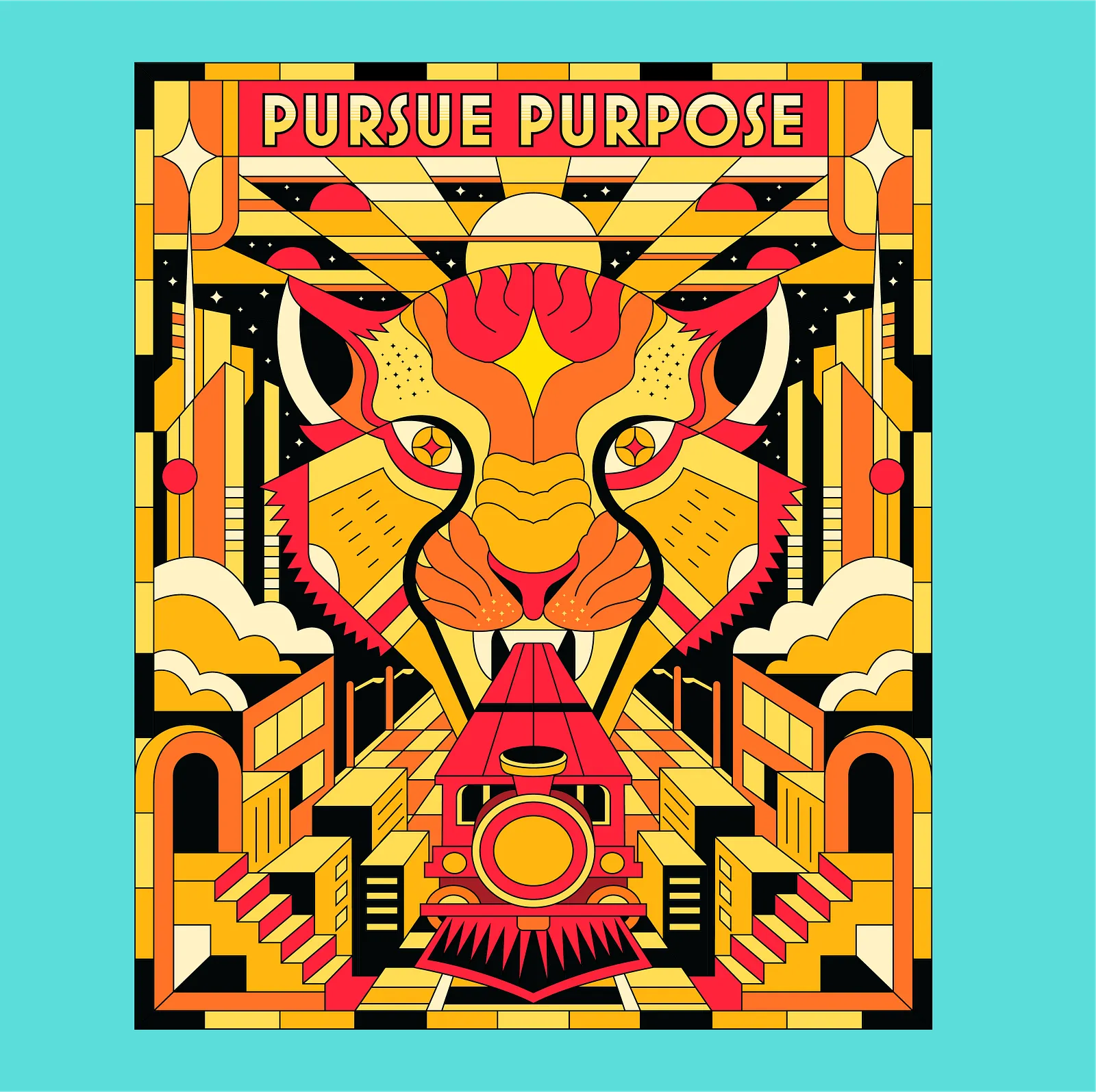 Pursue Purpose - Illustration Vol. II album cover art art design art illustrations artworks band poster cheetah clothing brand editorial graphic design illustration illustrations leo magazine cover merchandise poster poster designs print tiger