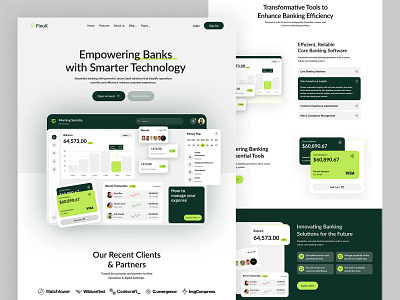 Finox-Banking SaaS Website Design banking website crypto currency crypto website design design finance landing page finance website finance website design oripio saas landing page ui ux web design website design wed