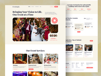 Event Planning Service Website event graphic design modern ui uiux ux web website