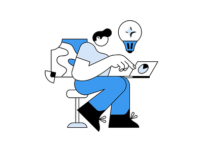 Man Work From Home With Laptops Animation adobe after effect animation animation after effects gif animation homework illustration illustration animation lottie lottiefiles