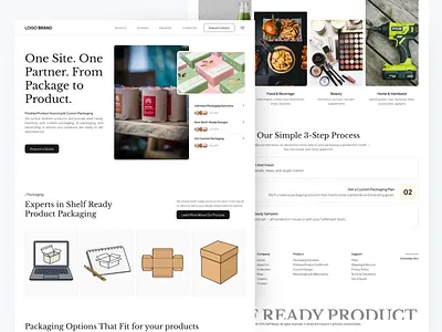 Product Packaging Website branding design innerpage landing page mockup pack packaging product ui ui design uiux uiux design website
