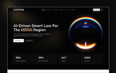 AI-Powered Legal Intelligence for MENA ai platform ai website arabic interface document automation landing page legal intelligence legaltech mena smart law web design webapp design website design