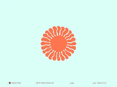 Sundae Studio logo mark abstract beach branding circle graphic design illustration logo love minimal ocean sea sky summer sun symbol vacation vibes warm waves