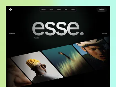 Esse - Creative Agency and Designer Website agency landing page agency website design designer portfolio framer template website homepage landing page design marketing agency template marketing website modern landing page studio website ui webflow template website design