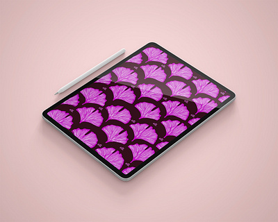 Diseño de Pattern - Hoja Ginkgo design diseñadora graphic design hoja illustration pattern