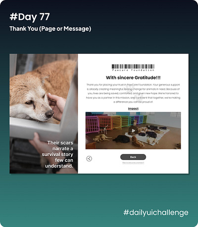 DailyUI 077 - Thank You (Page or Message) dailyui077 dailyuichallenge design ui uiux ux
