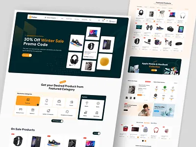 Gadget & Fashion eCommerce Web Design | Shopping Landing page ecommerce ecommerce homepage ecommerce ux ecommerce website fashion product ui gadget store ui logo online product layout online shop design online shopping online store ui shop web ui shopping experience shopping ui kit smartwatch ui design ui design web design