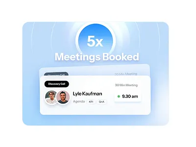 AI-Booked Meeting Card Hover State ✨ ai animation card crm figma hover interaction meetings saas scheduling ui ux