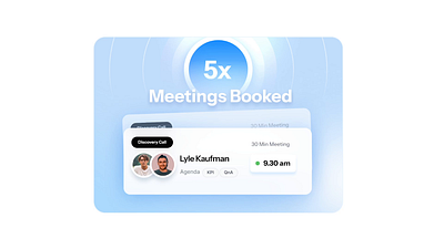 AI-Booked Meeting Card Hover State ✨ ai animation card crm figma hover interaction meetings saas scheduling ui ux