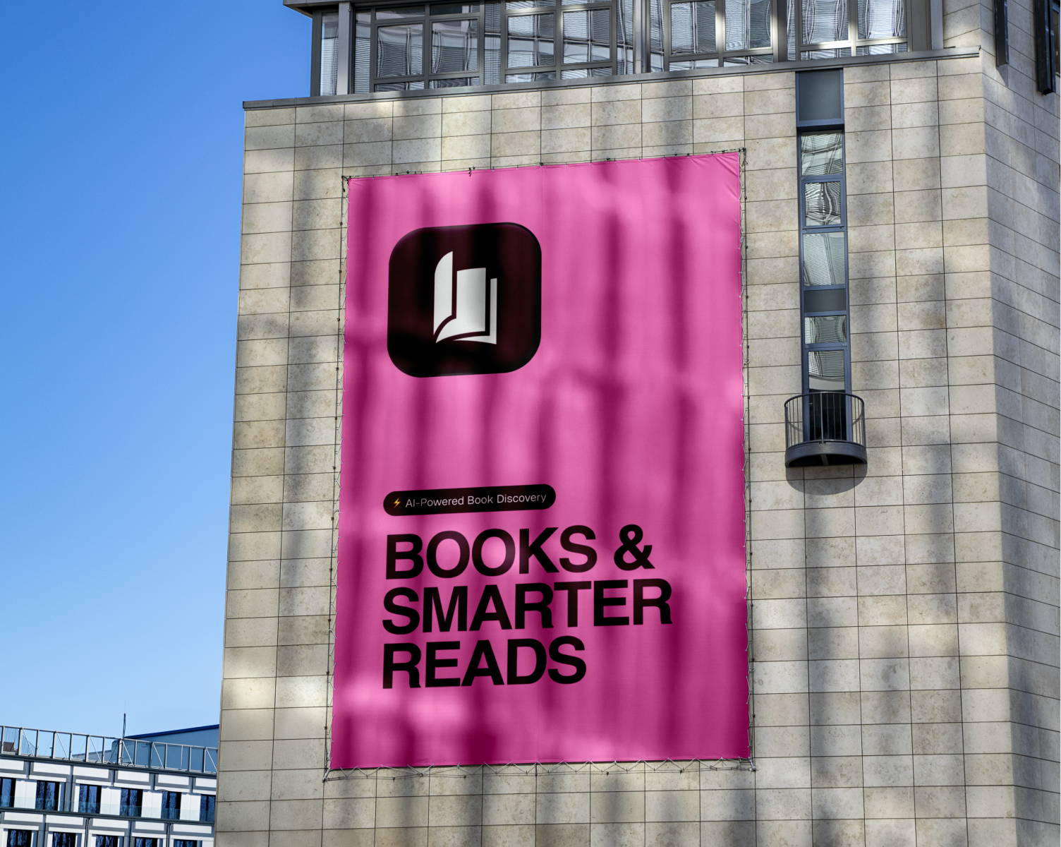 Bookbee – Brand Identity for AI Book Discovery Platform ai branding ai logo app icon black and white logo book app book logo brand design brand identity brandbook branding clean design logo logo mark minimal branding rebranding visual identity