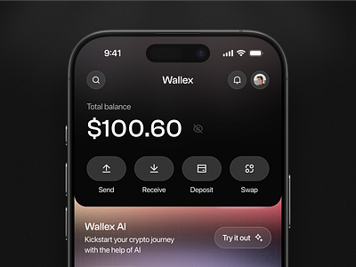 Crypto Wallet x AI integration exploration ai ai helper chat bot crypto crypto ai crypto wallet dark finance finance ai mobile wallet wallet wallet ai