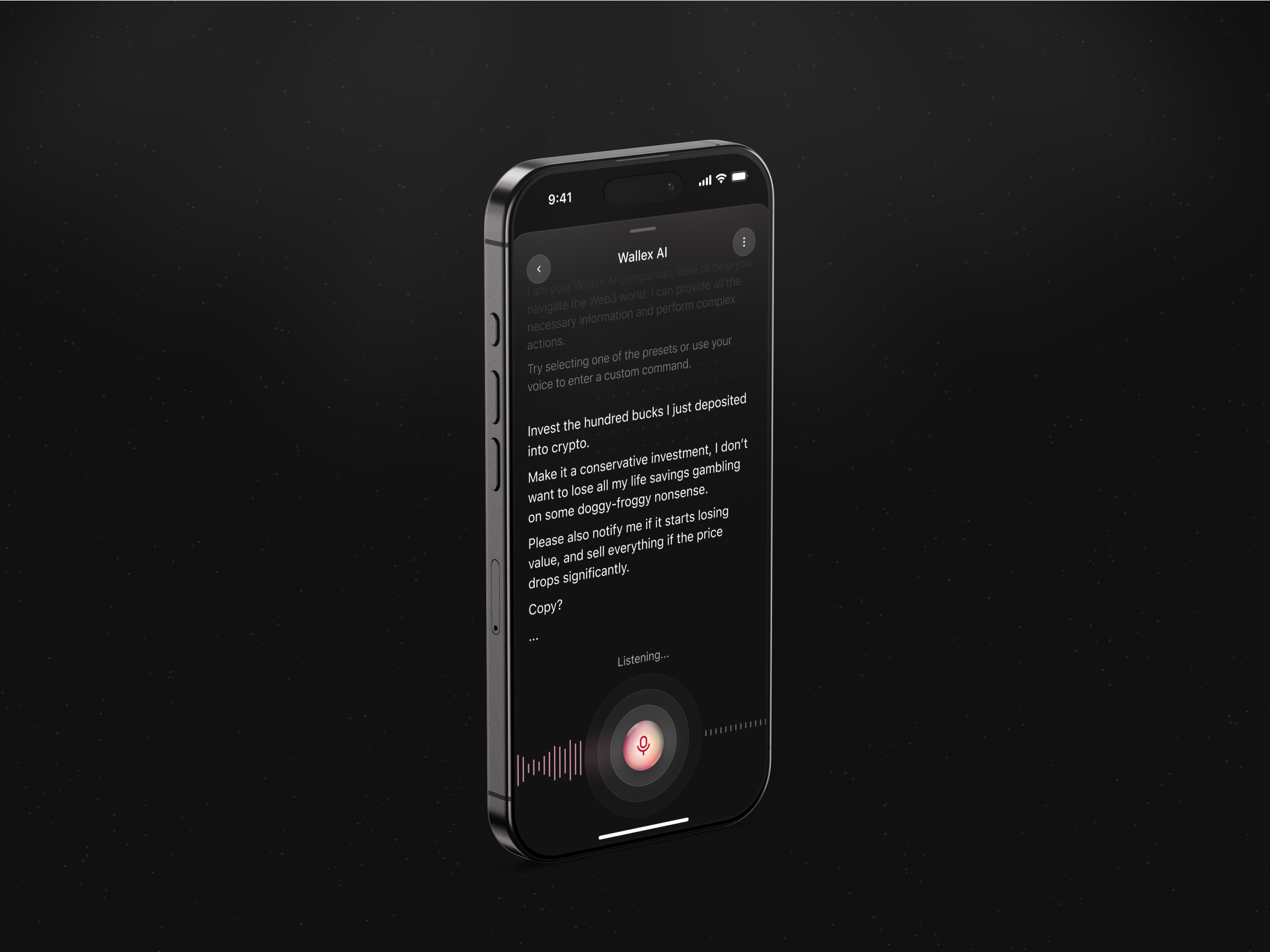 Crypto Wallet x AI integration exploration by Ruslan Maslenkou on Dribbble