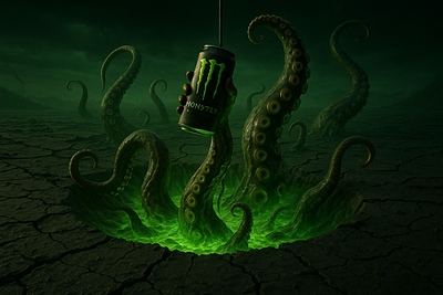 Moster Energy Drink Poster Concept Art branding graphic design illustration logo