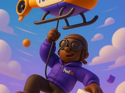 FedEx Poster Concept Art branding graphic design illustration logo