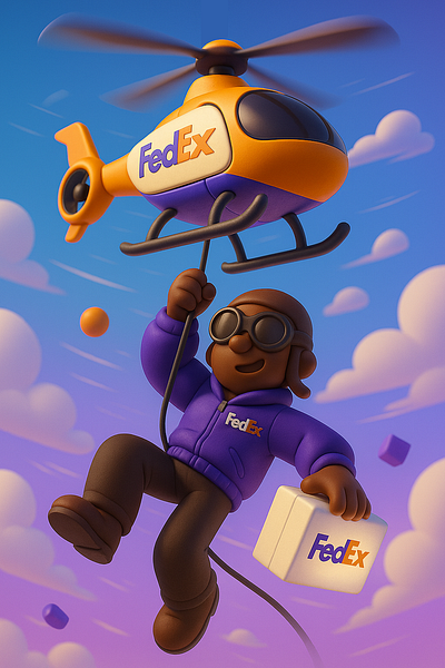 FedEx Poster Concept Art branding graphic design illustration logo