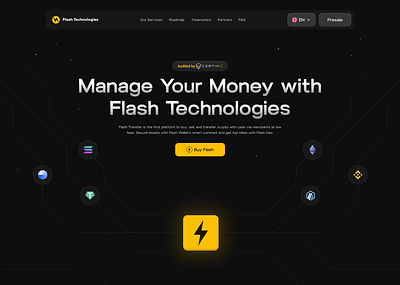 Crypto Wallet. Flash Technology crypto crypto exchange crypto landing page crypto platform crypto wallet crypto wallet website design landing page wallet wallet landing page web design website