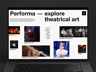 Theatre Website Design Concept best web design creative website event website modern website ui ux design web design web design inspiration web interface design web ui web ui design