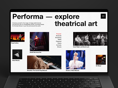 Theatre Website Design Concept best web design creative website event website modern website ui ux design web design web design inspiration web interface design web ui web ui design