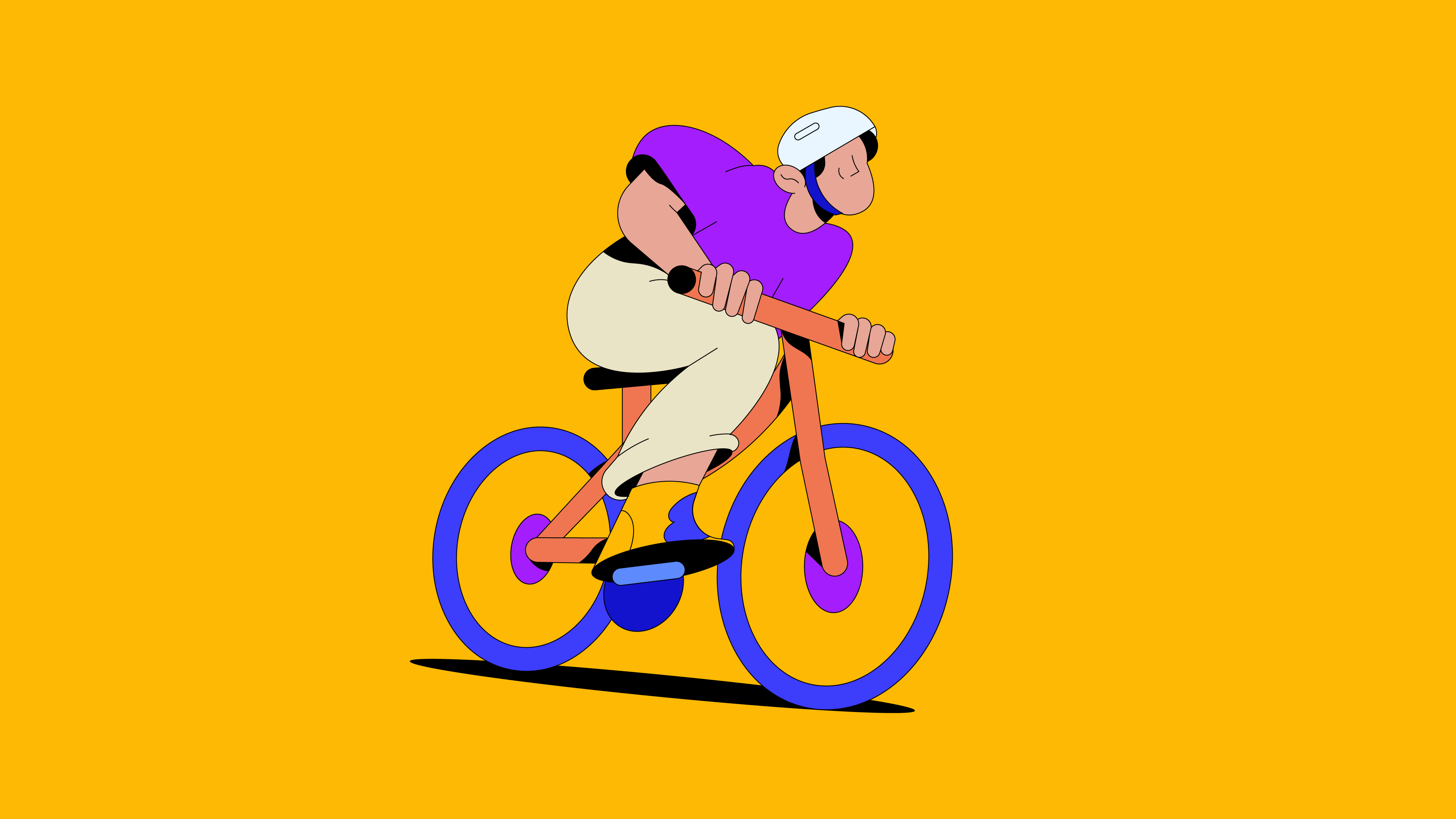 Kombucha Cyclist character characterdesign illustration packing people sports sports illustration