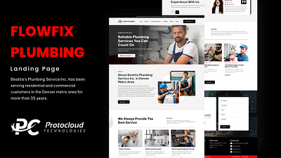 Flowfix plumbing landing page design branding design graphic design illustration landingpage logo lpage page plumer pluming plumingdesign typography ui ui design uidesign ux uxdesign vector webdesign website