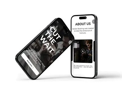Barbershop Mobile UI – Booking Made Effortless iphone mockup