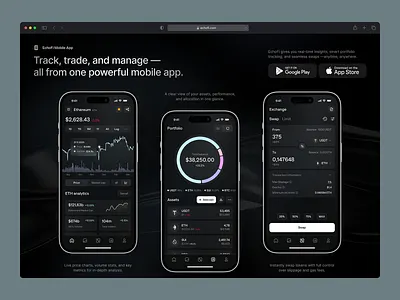 Cryptocurrency Trading Platform Landing Page app interfaces application design best web design fintech landing page modern website ui design ui ux design web design web design inspiration web interface design web ui