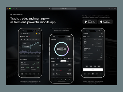Cryptocurrency Trading Platform Landing Page app interfaces application design best web design fintech landing page modern website ui design ui ux design web design web design inspiration web interface design web ui