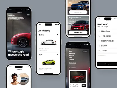 Car Rental Mobile Website Design Concept best app design business website car dealer creative website interactive design mobile ui mobile ui design mobile ux mobile website popular ui design ui ux design web design web interface design web ui design