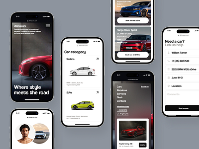 Car Rental Mobile Website Design Concept best app design business website car dealer creative website interactive design mobile ui mobile ui design mobile ux mobile website popular ui design ui ux design web design web interface design web ui design