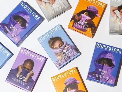 Product Line Packaging for BIORESTORE design graphic design grid layout packaging photography print product type