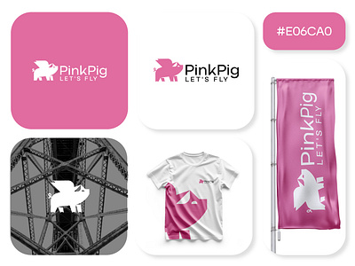 Pink Pig Brand Identity animation app brand brand identity branding designer fly graphic design icon illustration logo logodesign mockup motion graphics pig pink symbol t shirt vector