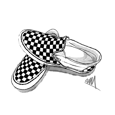 Vans Slip-on illustration skateboard sneakers vans