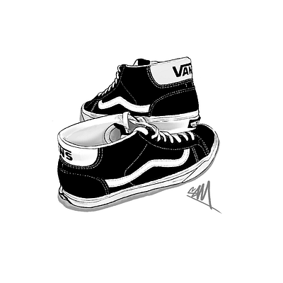 Vans - Mid School illustration skateboard sneakers vans